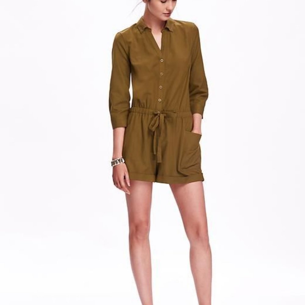 Slub Weave Romper